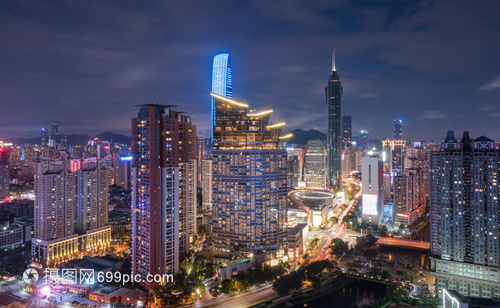 广东省深圳市罗湖区城市夜景